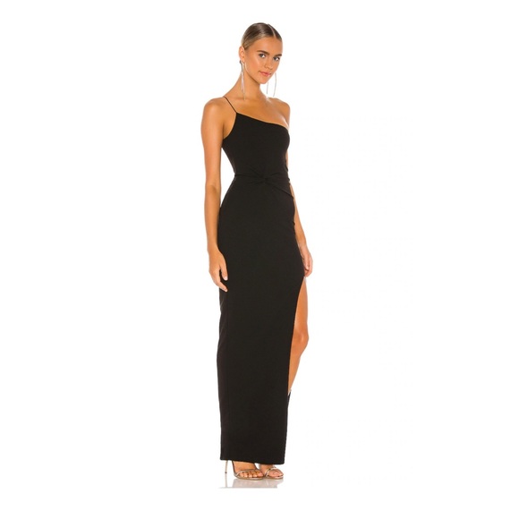 NWT Nookie Lust One Shoulder Gown in Black - Picture 3 of 5